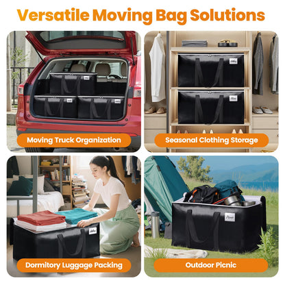 6 Pack Heavy-Duty Moving Bags with Straps