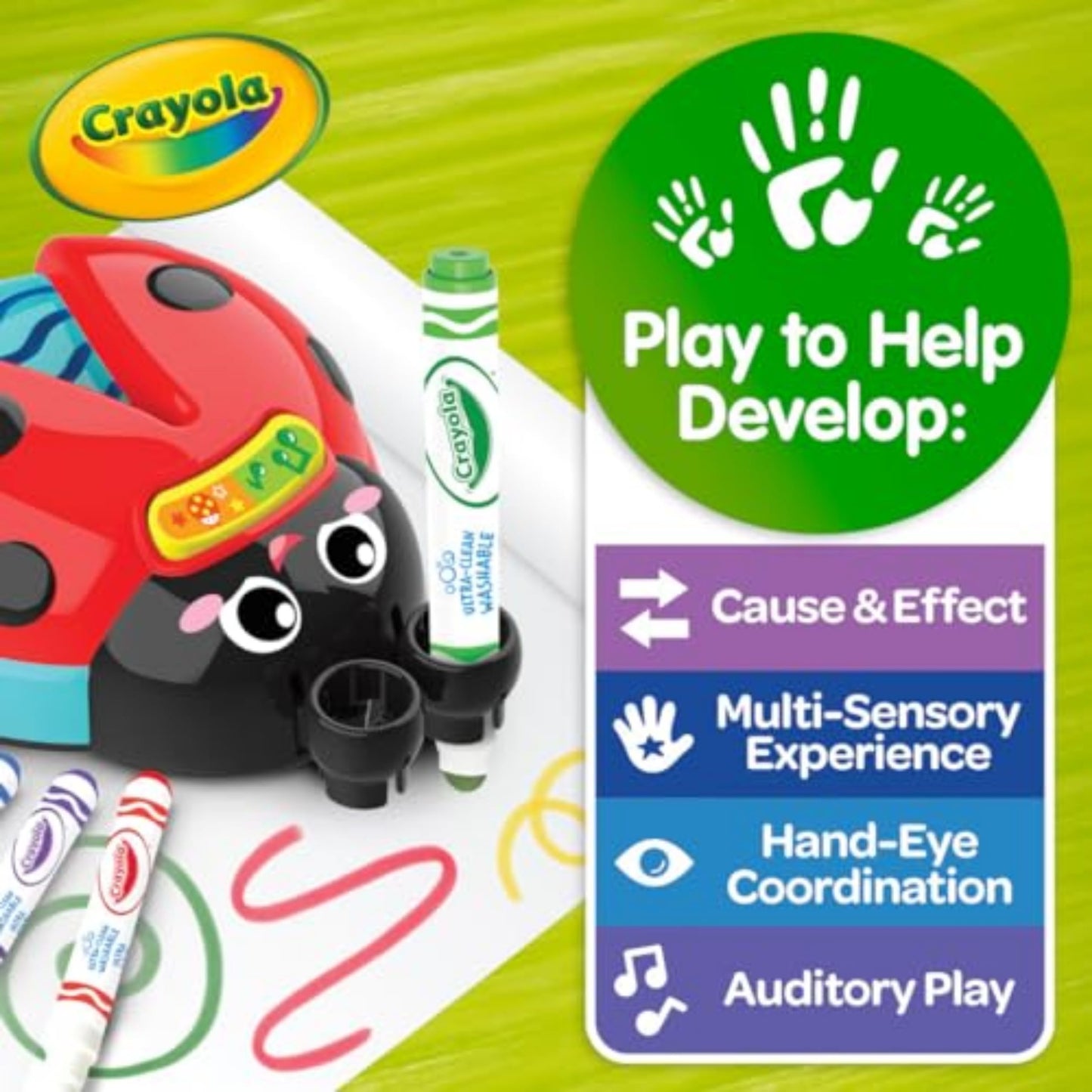 Crayola Musical Ladybug Sensory Toy for Toddlers