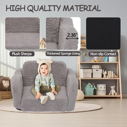 VINYUSE 2-in-1 Toddler Couch and Lounger