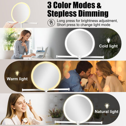 2 in 1Lighted Jewelry Organizer Stand with Makeup Mirror