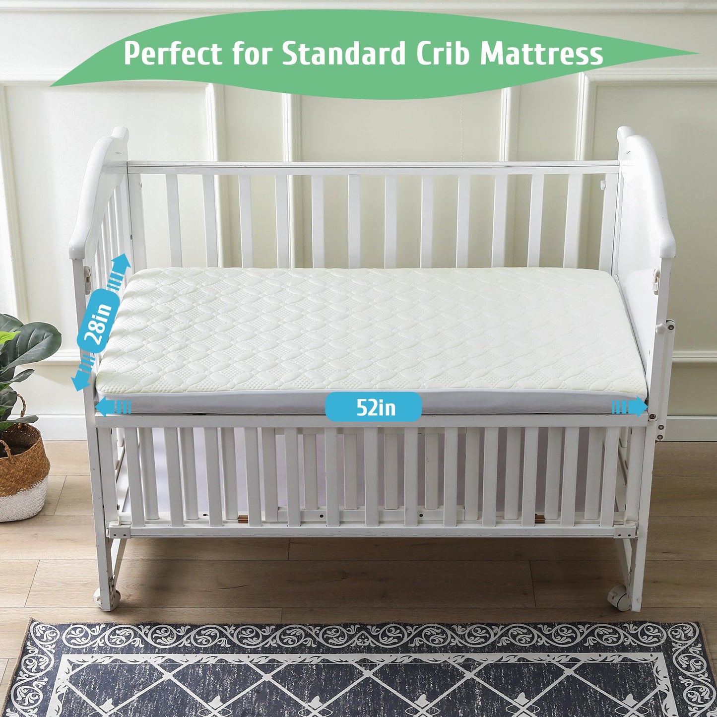 2 Pack Waterproof Crib Mattress Protectors