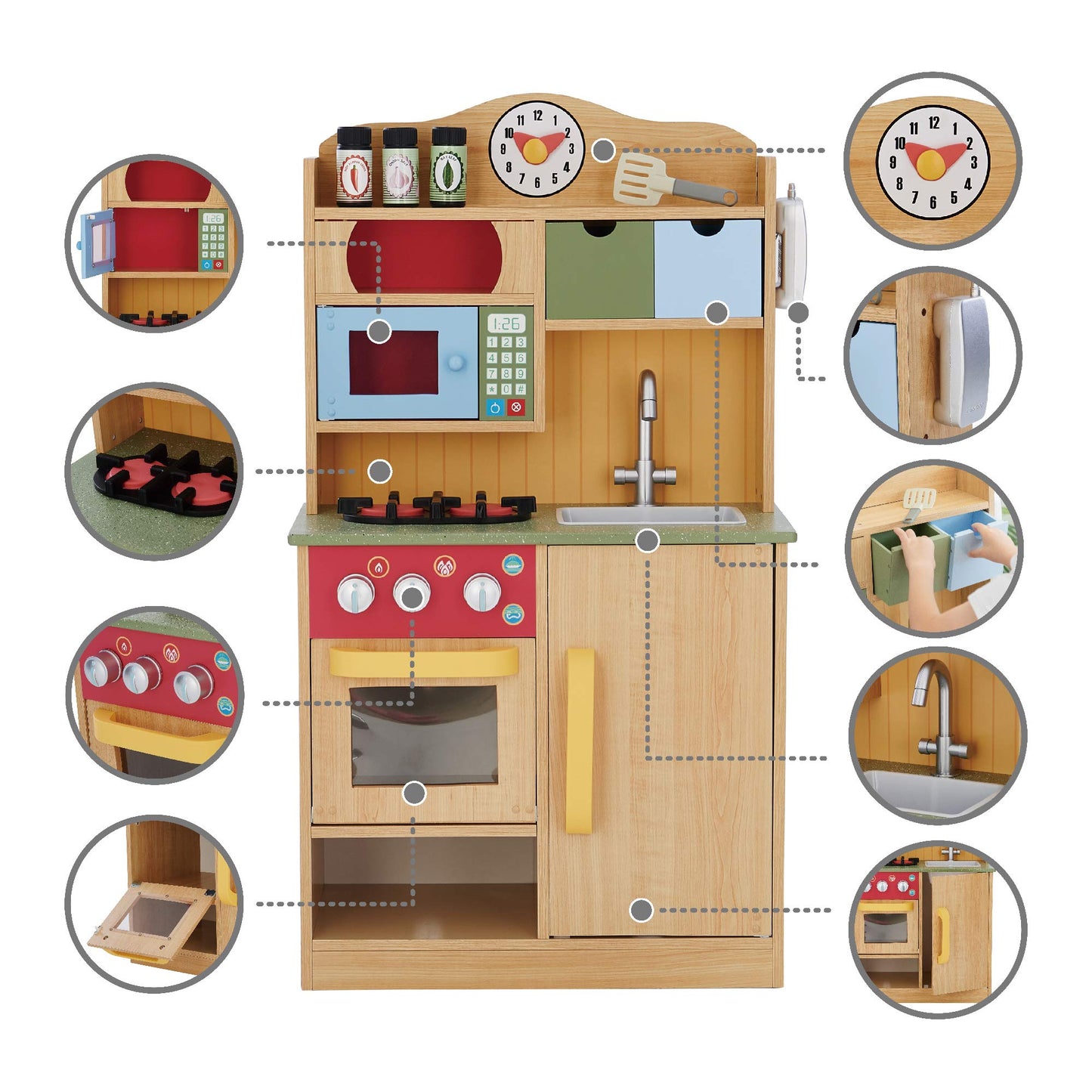 Teamson Kids Interactive Wooden Play Kitchen