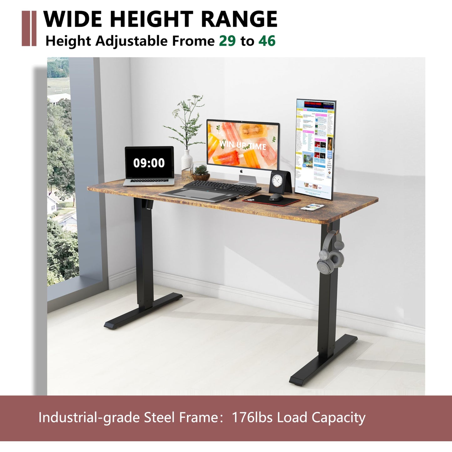 Adjustable Height Electric Standing Desk 40" x 24"