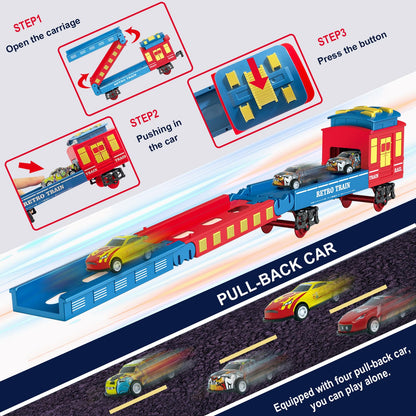 Electric Train Set with Lights, Smoke, Sounds