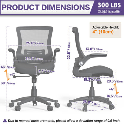 Ergonomic Adjustable Office Chair for Heavy Users
