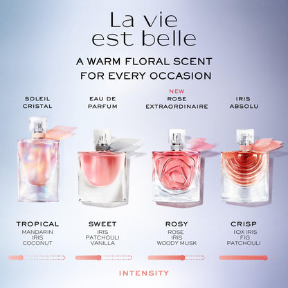 Lancôme La Vie Est Belle Eau de Parfum - Long Lasting Fragrance with Notes of Iris, Earthy Patchouli, Warm Vanilla & Spun Sugar - Floral & Sweet Women's Perfume, 1.7 Fl Oz