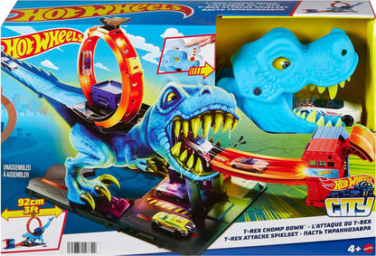 Hot Wheels T-Rex Chomp Track Set with Vehicle