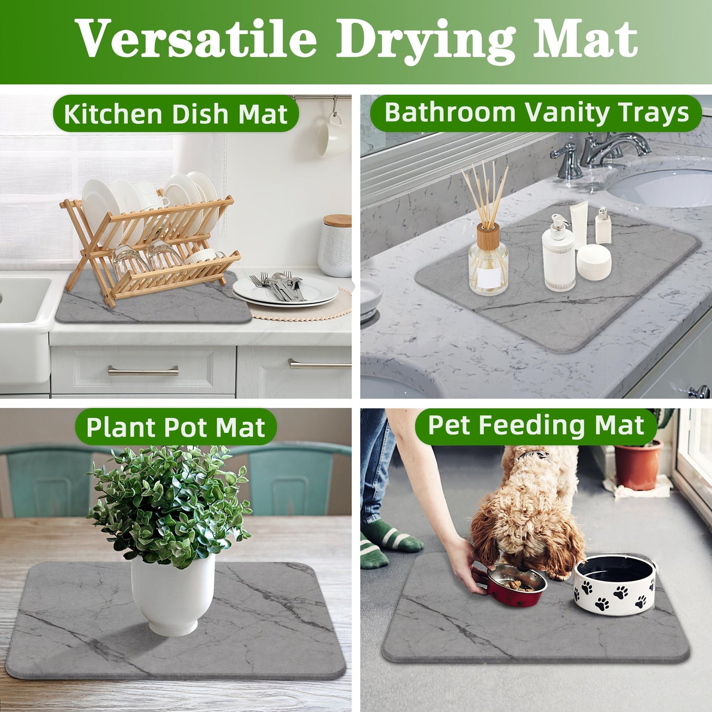 Ultra Absorbent Diatomaceous Stone Drying Mat