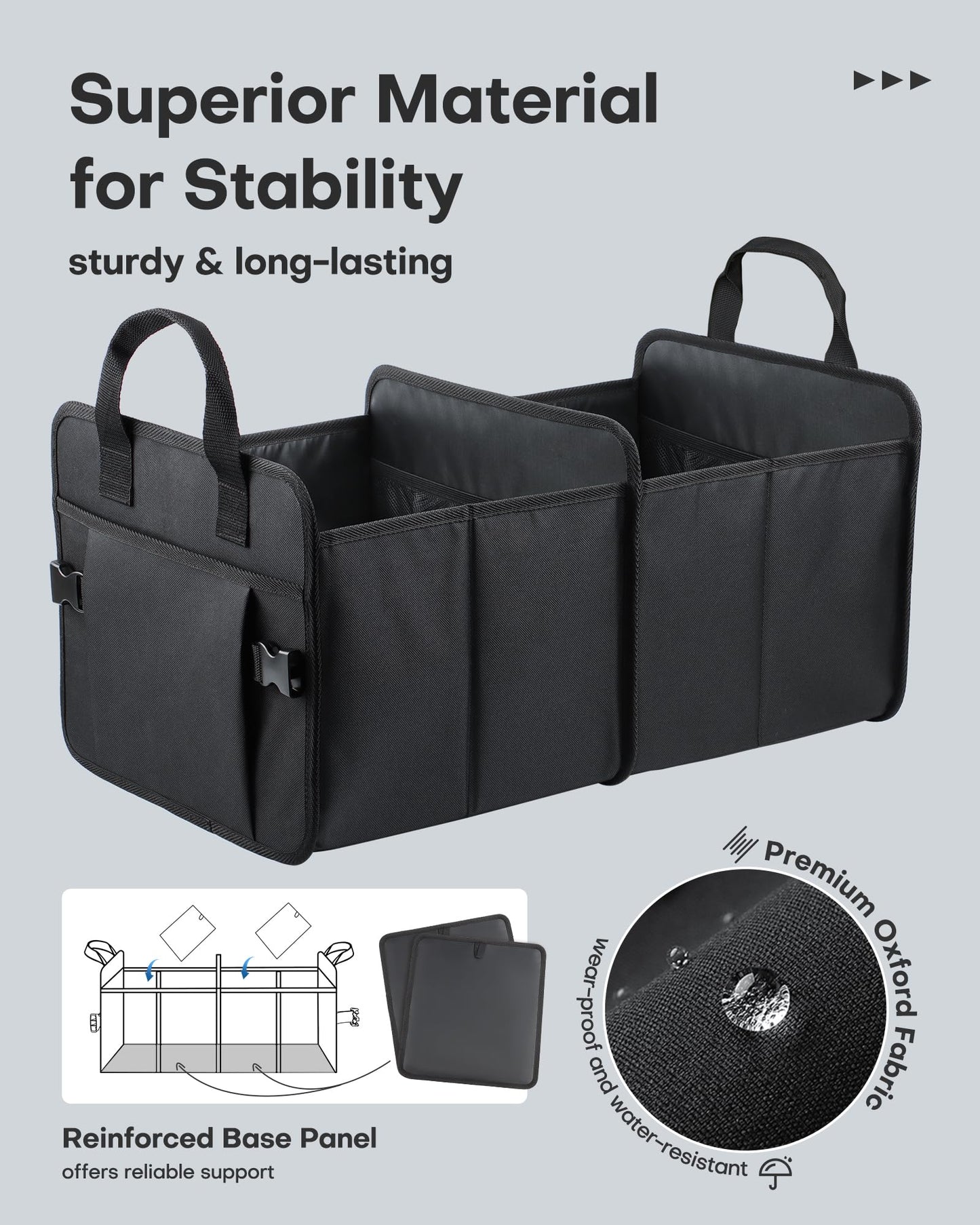 HOTOR Water-Resistant Car Trunk Organizer
