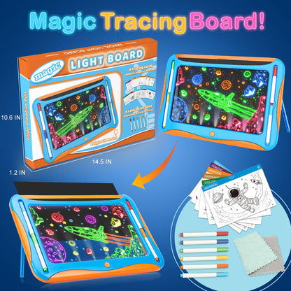 Magic LED Drawing Board for Kids with Pens