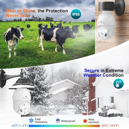 SYMYNELEC Light Bulb Security Camera Outdoor Waterproof 2.5K, 2.4GHz Only Wireless WiFi Light Socket Camera with AI Human Detection Motion Tracking Color Night Vision Siren Alarm Works with Alexa