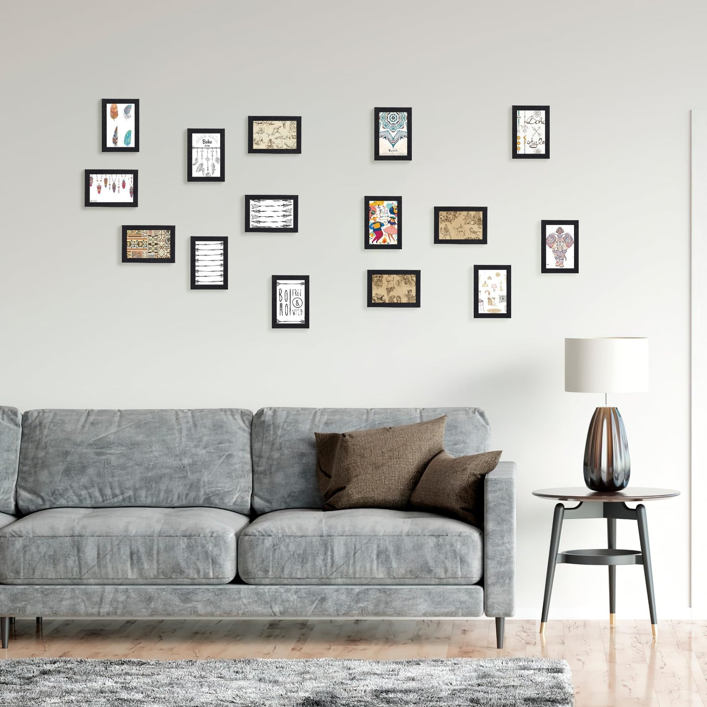 Edenseelake 4x6 Picture Frame Set of 15, Black Wood Photo Frame 4 by 6 for Wall or Tabletop Display