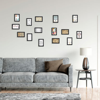 Edenseelake 4x6 Picture Frame Set of 15, Black Wood Photo Frame 4 by 6 for Wall or Tabletop Display