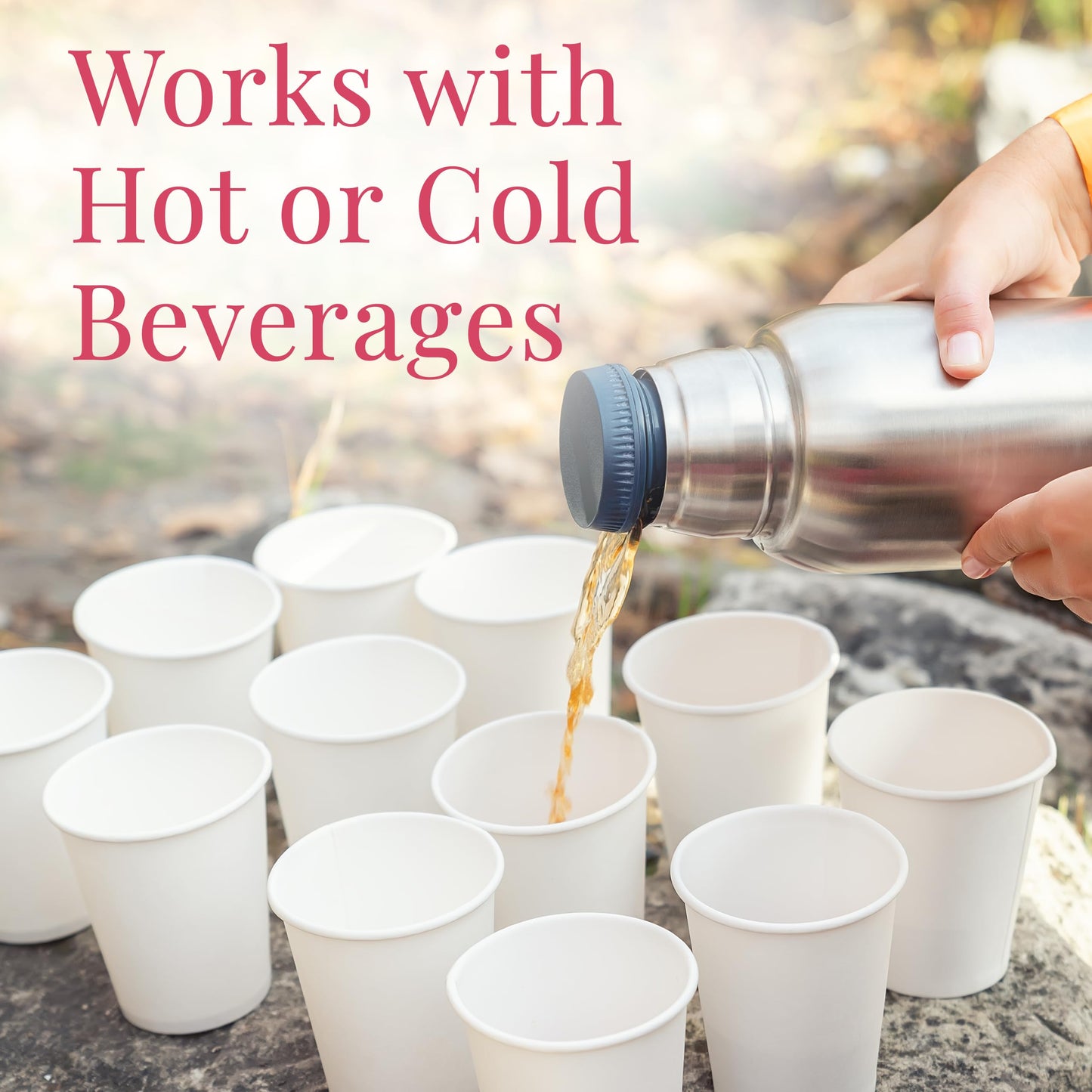 Prestee 500 Pack 8oz Disposable Paper Cups