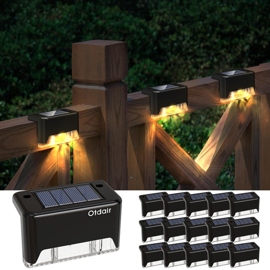 16 Solar Step Lights for Deck and Stairs