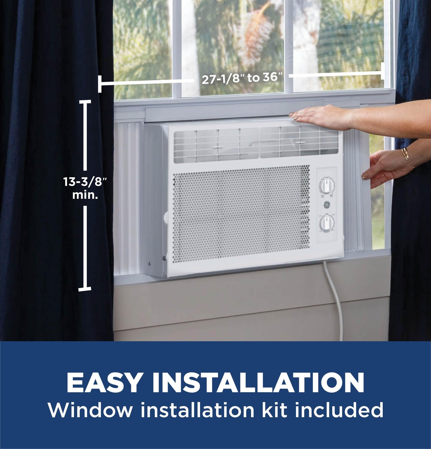 GE 5000 BTU Window Air Conditioner for Small Rooms