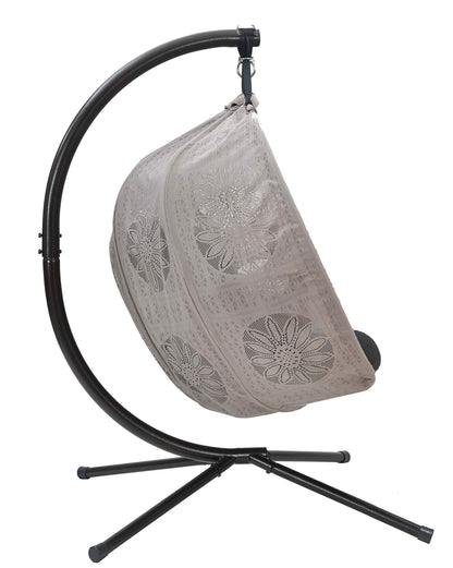 FlowerHouse FHPC100-DCBLK Hanging Pumpkin Loveseat Dreamcatcher with Stand, Black/Sand Cover