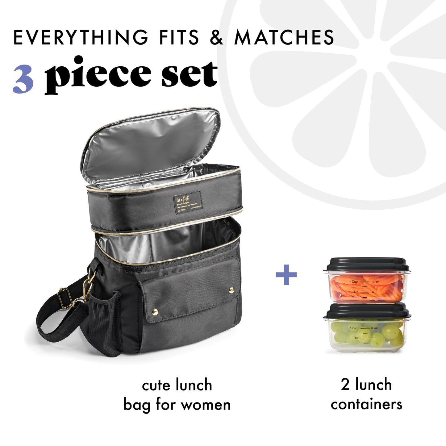 Fit & Fresh Insulated Lunch Bag with Containers