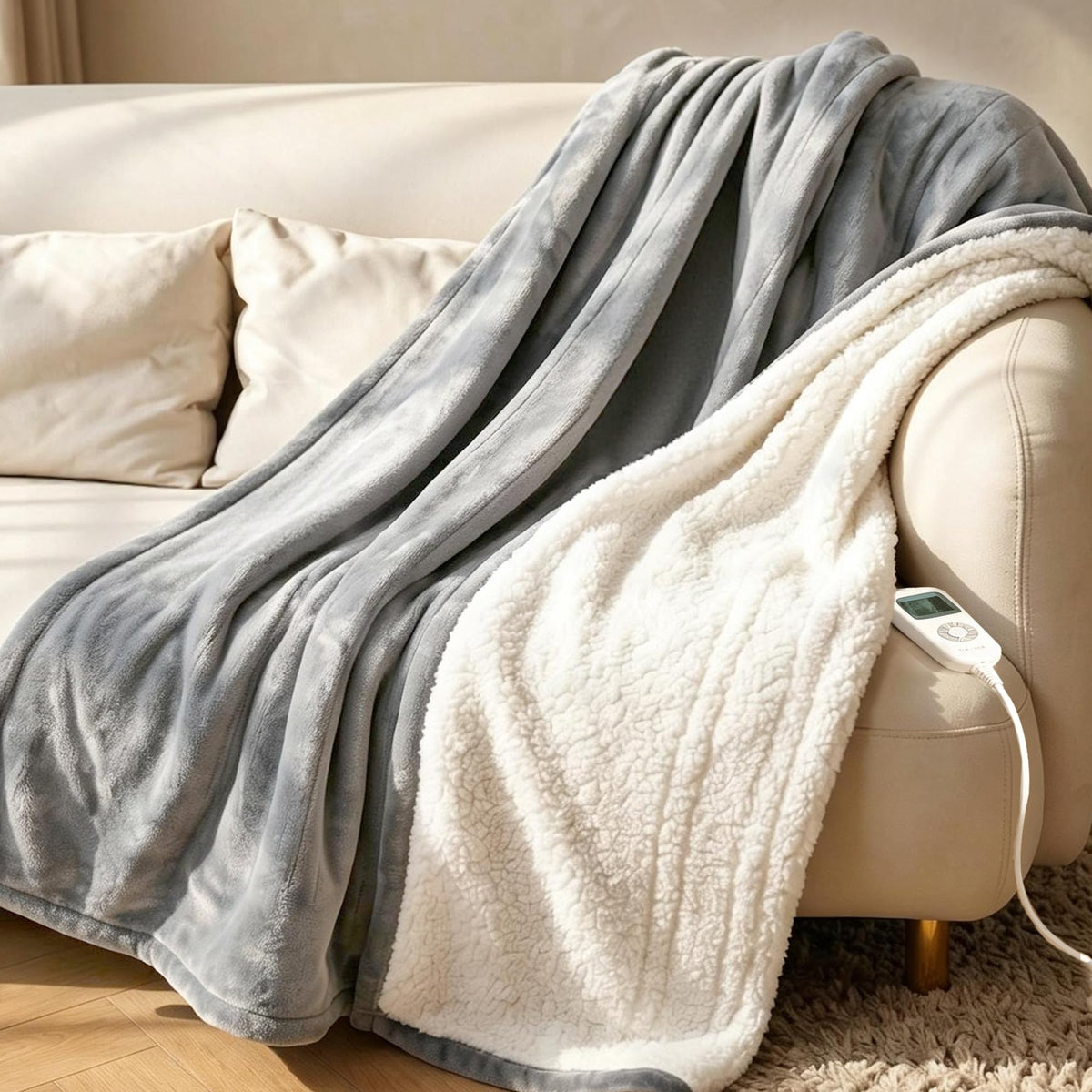 Electric Heated Throw Blanket with Auto Shutoff