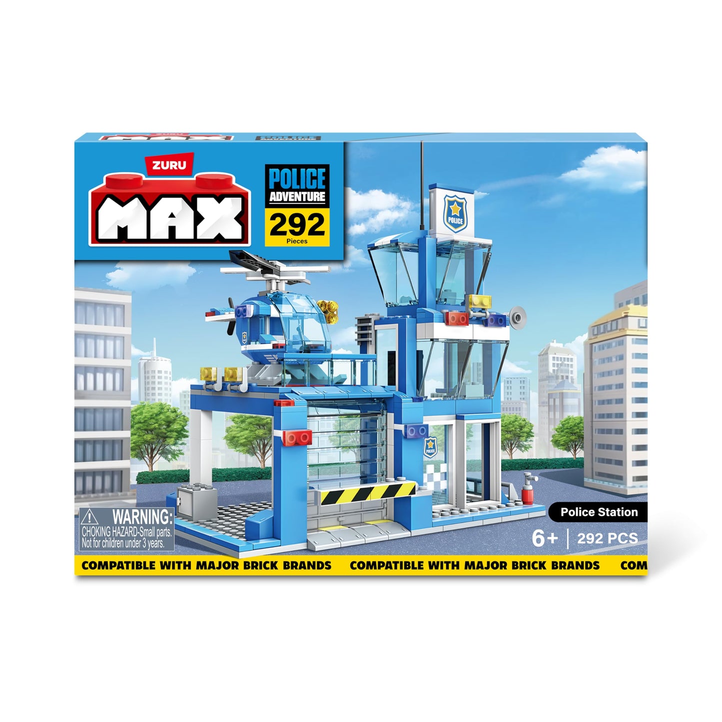 MAX Adventure Police Station Playset with 292 Pieces