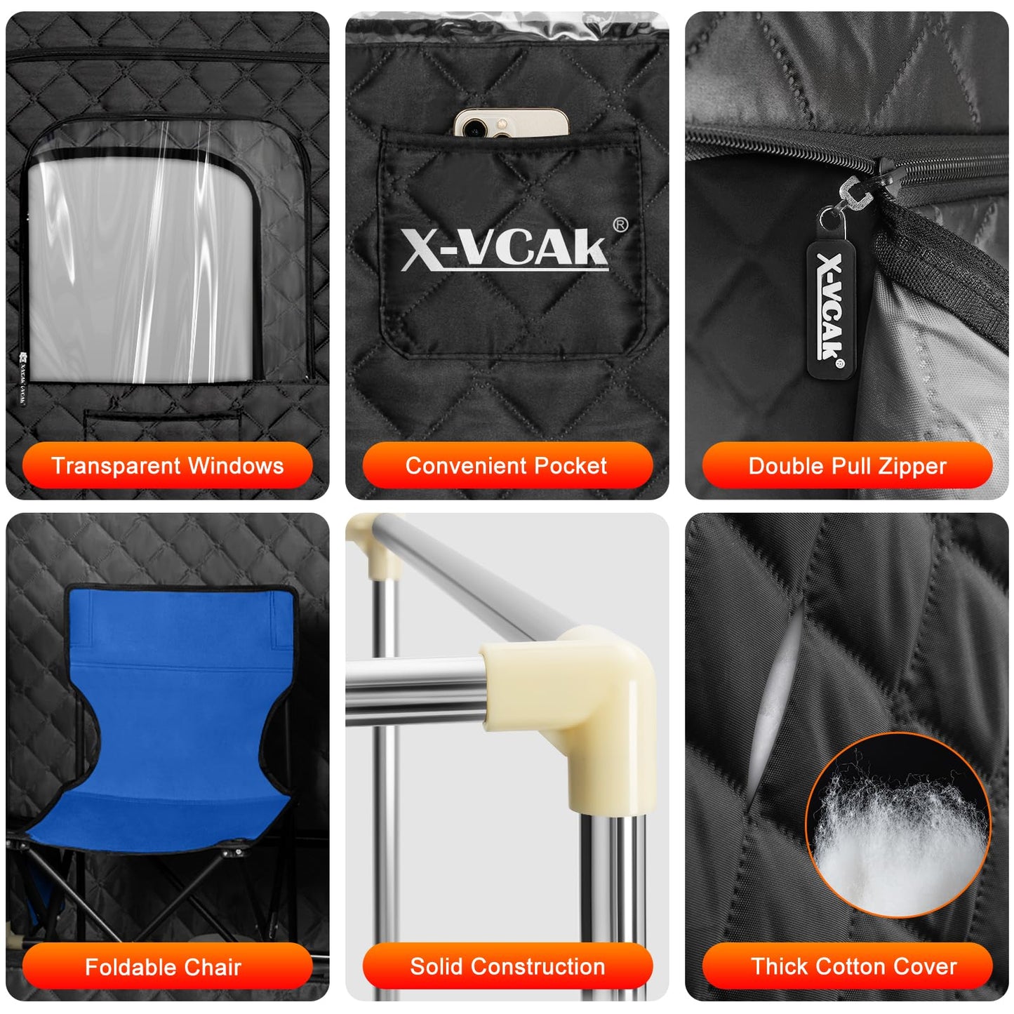Portable Home Steam Sauna Tent with Steamer
