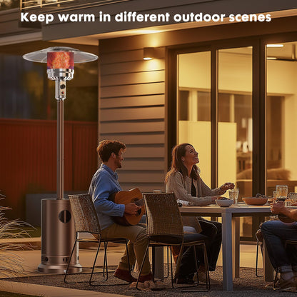 OLIXIS 48,000 BTU Outdoor Patio Heater with Wheels