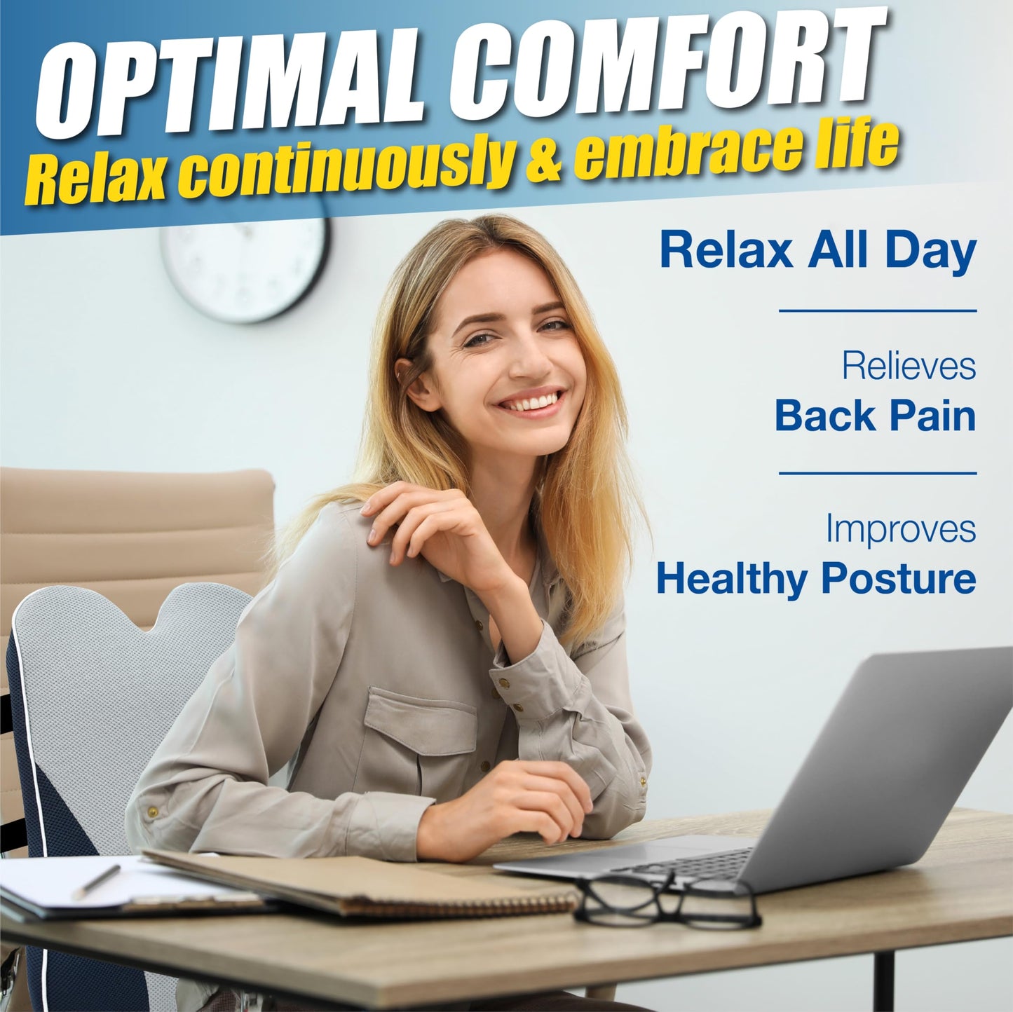 Ergonomic Memory Foam Lumbar Support Pillow