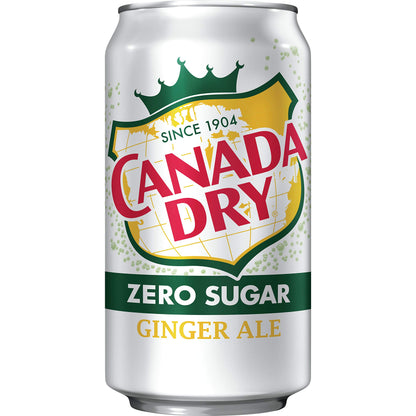 12 Pack Canada Dry Zero Sugar Ginger Ale