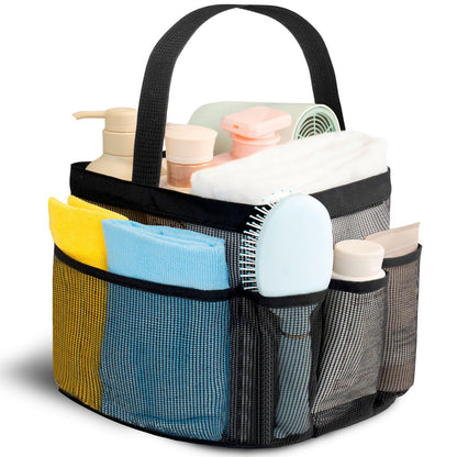 Portable Mesh Shower Caddy with 9 Pockets