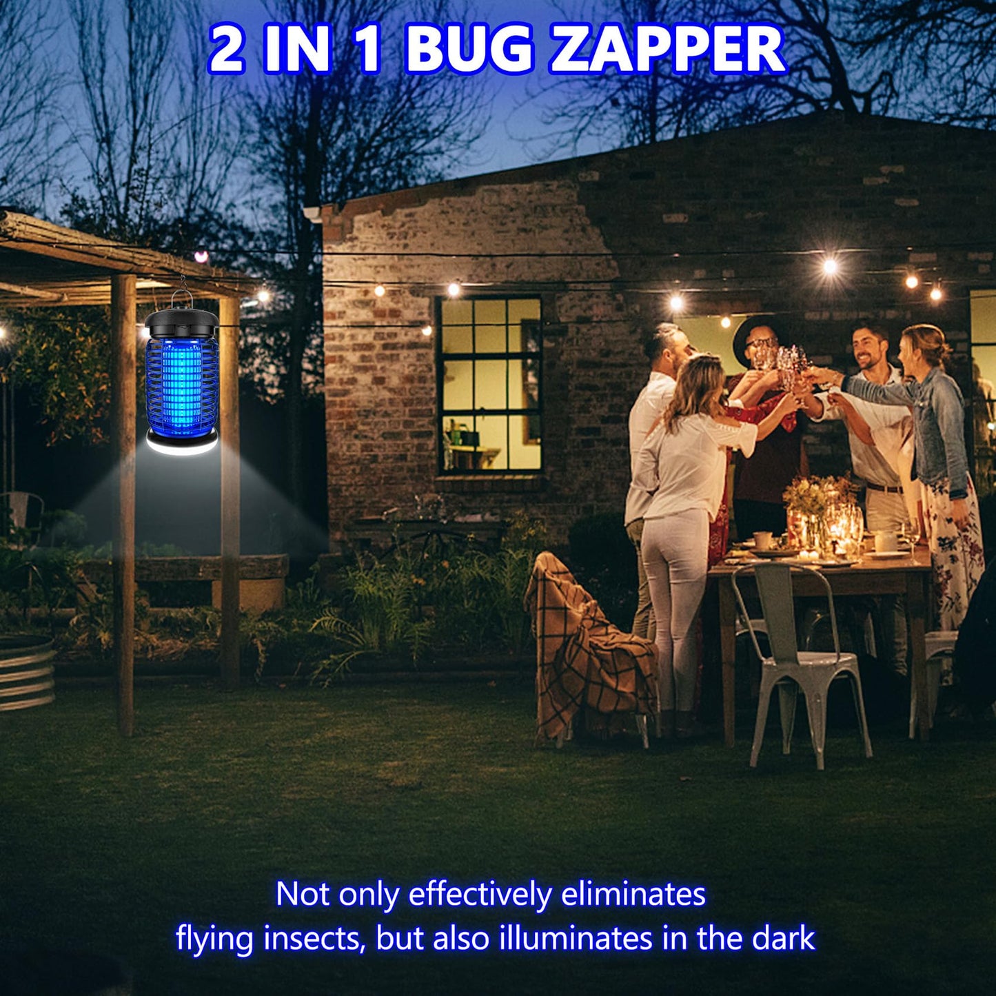 Outdoor Mosquito Zapper with LED Light