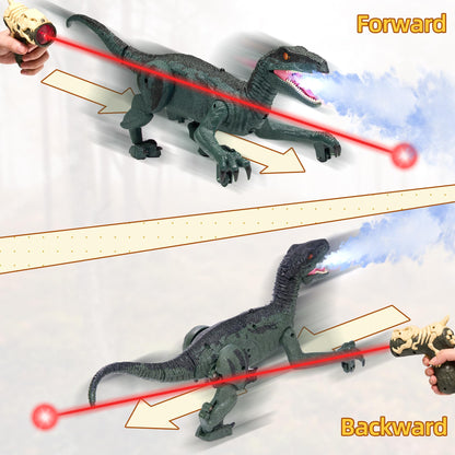 Remote Control Chasing Velociraptor Dinosaur Toy