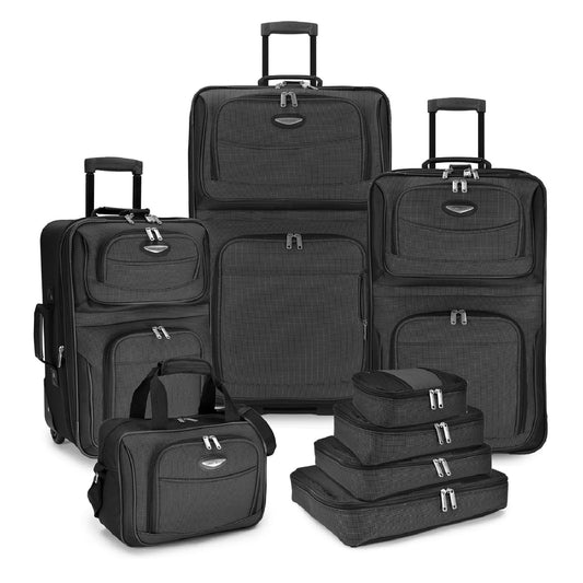 Travel Select Expandable 8-Piece Luggage Set, Gray