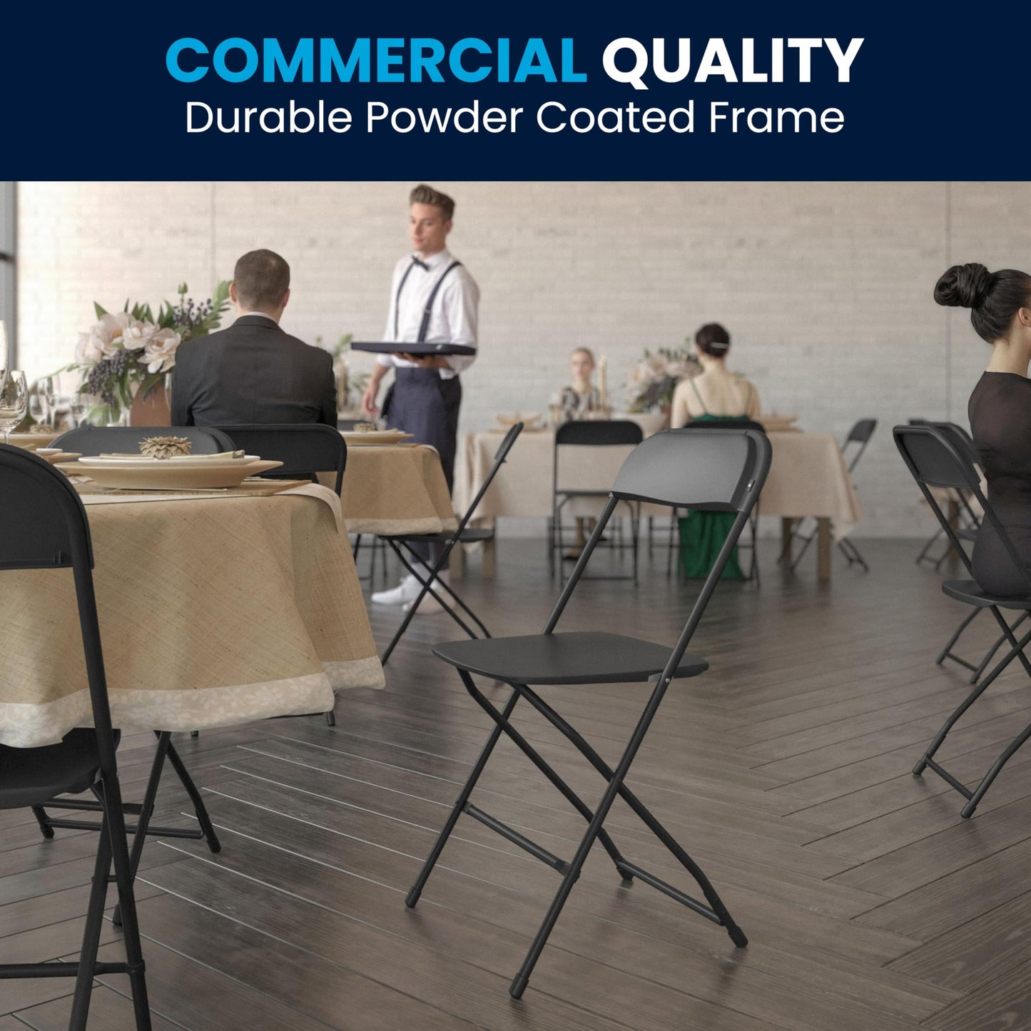 10 Pack Flash Furniture Heavy-Duty Folding Chairs