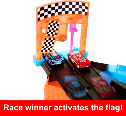 Glow Racers Track Set by Mattel with 2 Cars