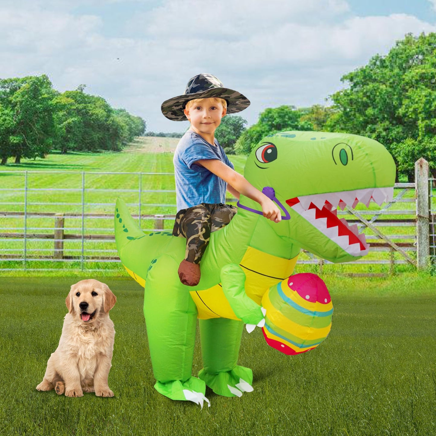 Inflatable T-Rex Costume for Kids Halloween Party