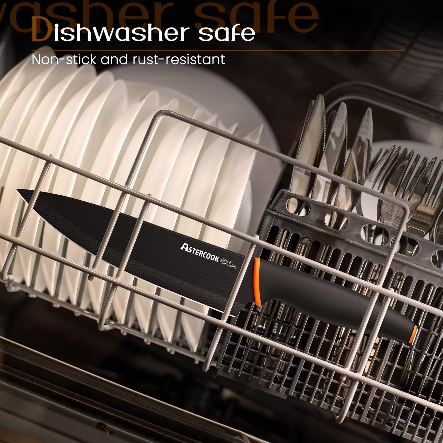 15-Piece Astercook Dishwasher Safe Knife Set