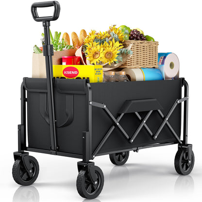 Ksend Foldable Utility Wagon for Groceries & Camping