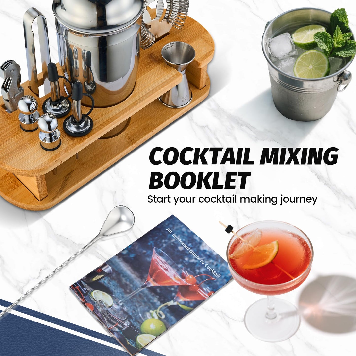13-Piece Cocktail Shaker Set with Tools