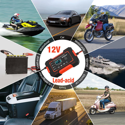 NEXPEAK 12V 6A Smart Battery Charger Maintainer