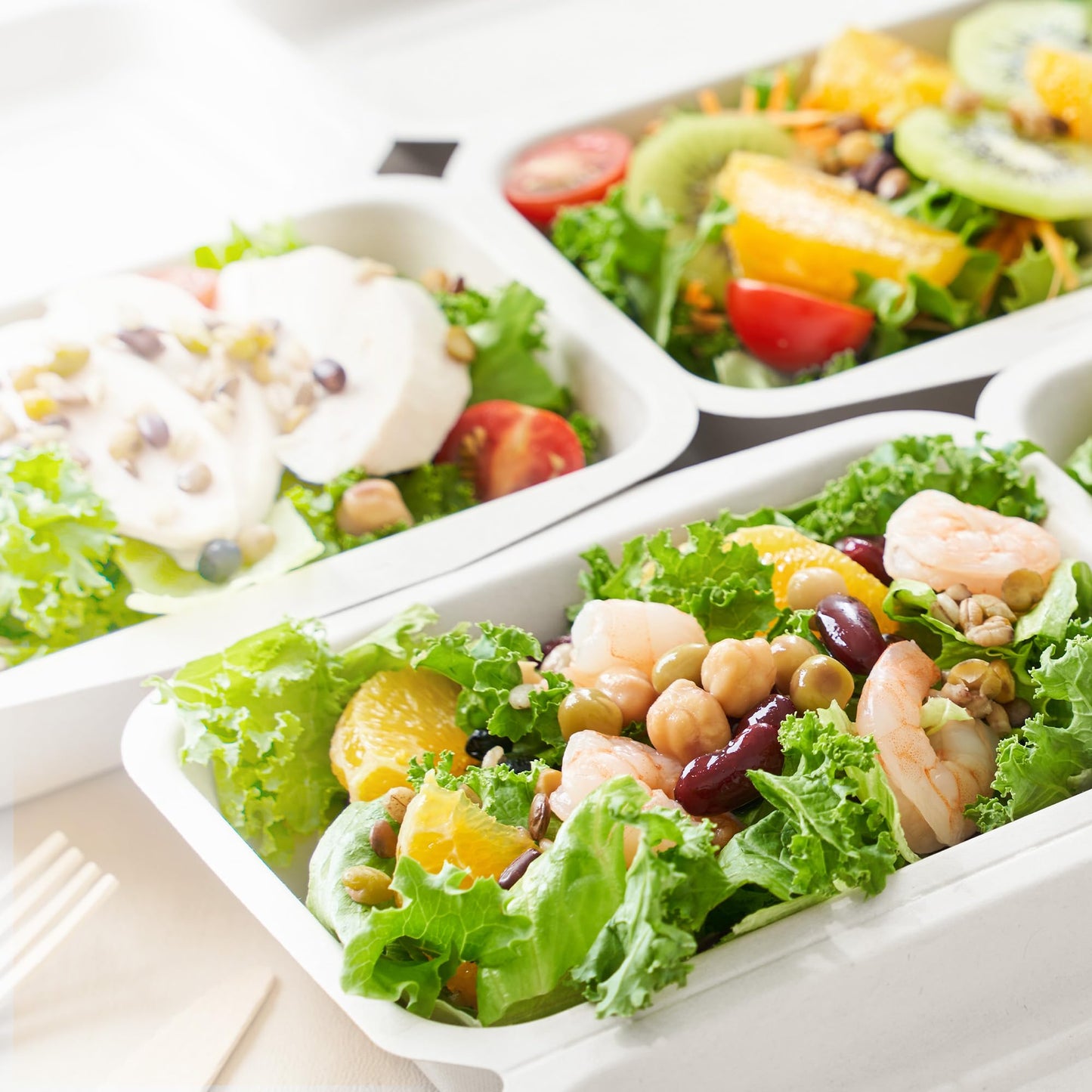 Freshware Biodegradable Clamshell Food Containers 50-Pack