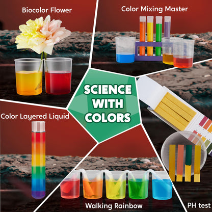 Klever Kits Amazing Science Kits- 85+ Experiments Educational Toys, STEM Activities with Erupting Volcano and Growing Crystal Tree for Kids Aged 6 7 8+