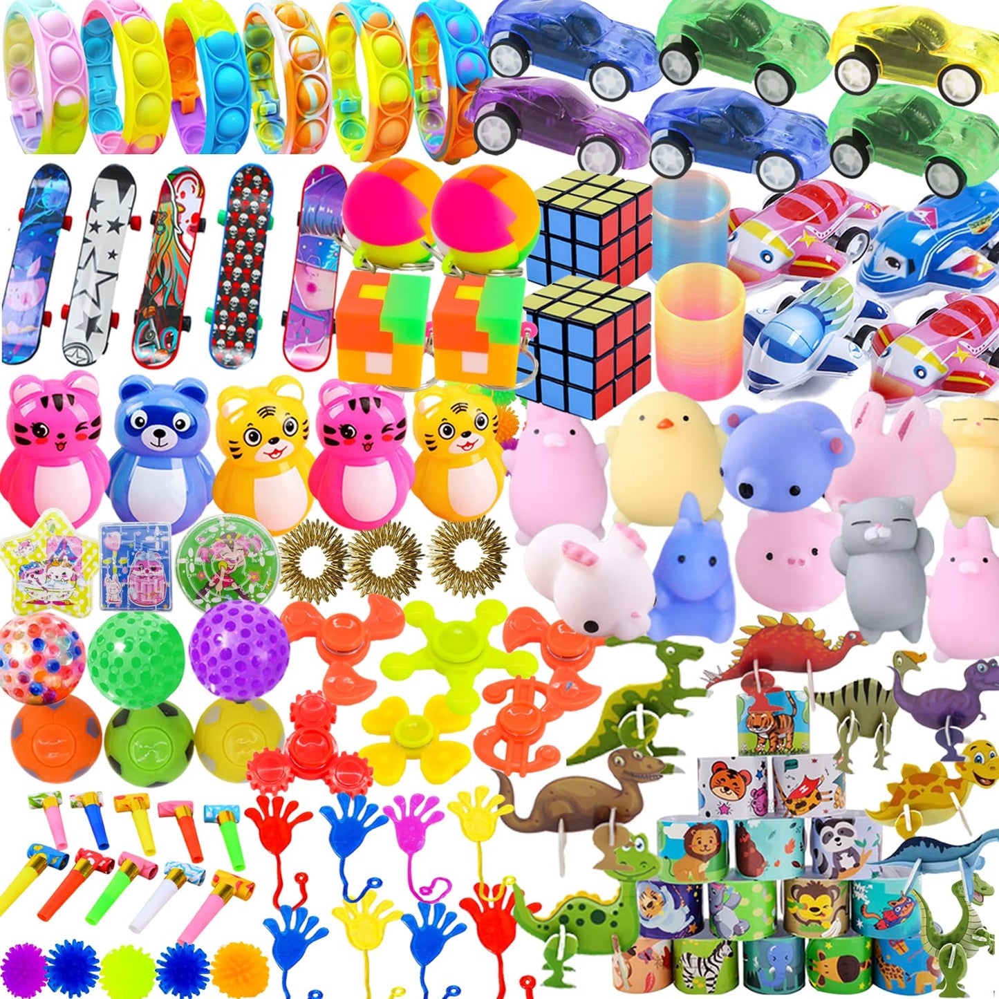 PongPengfir 120pcs Party Favors for kids, Goodie Bag Stuffers for Kids Treasure Box Prizes Figette Toys Pinata Stocking Stufferr Birthday Party Supplies for Kids 4-8-12