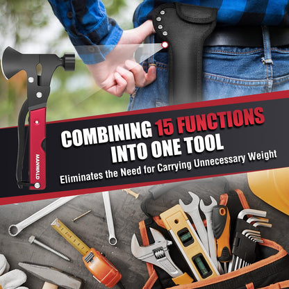 15-in-1 Multitool Axe for Camping and Hiking