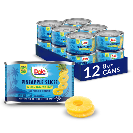 Dole Pineapple Slices in 100% Juice - 12 Pack