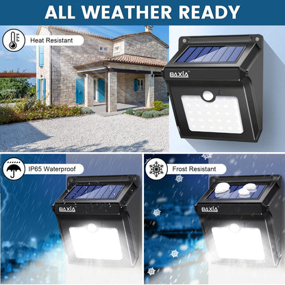 4 Pack BAXIA TECHNOLOGY Solar Motion Sensor Lights