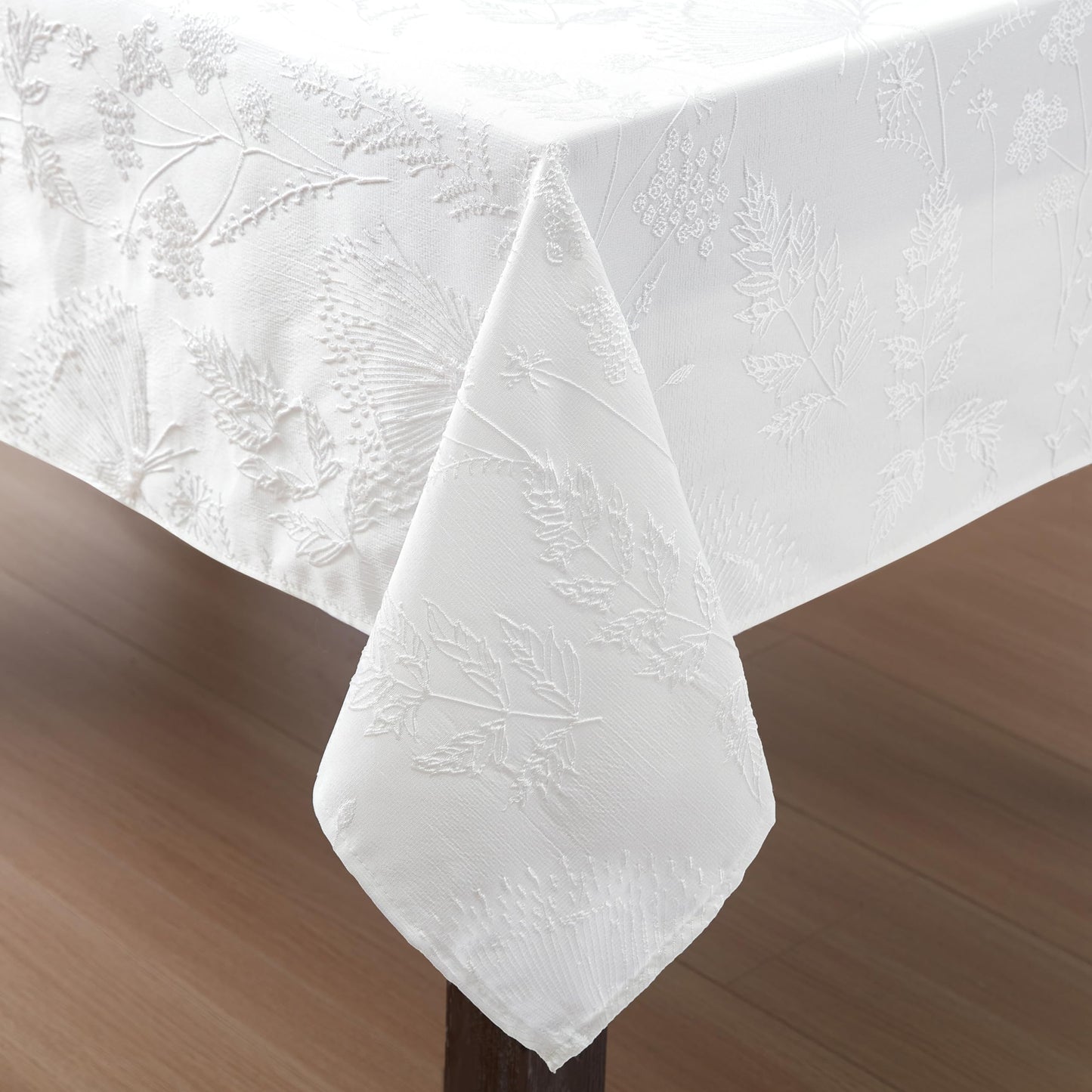 Laura Ashley Embroidered Jacquard Tablecloth, 60" x 102"