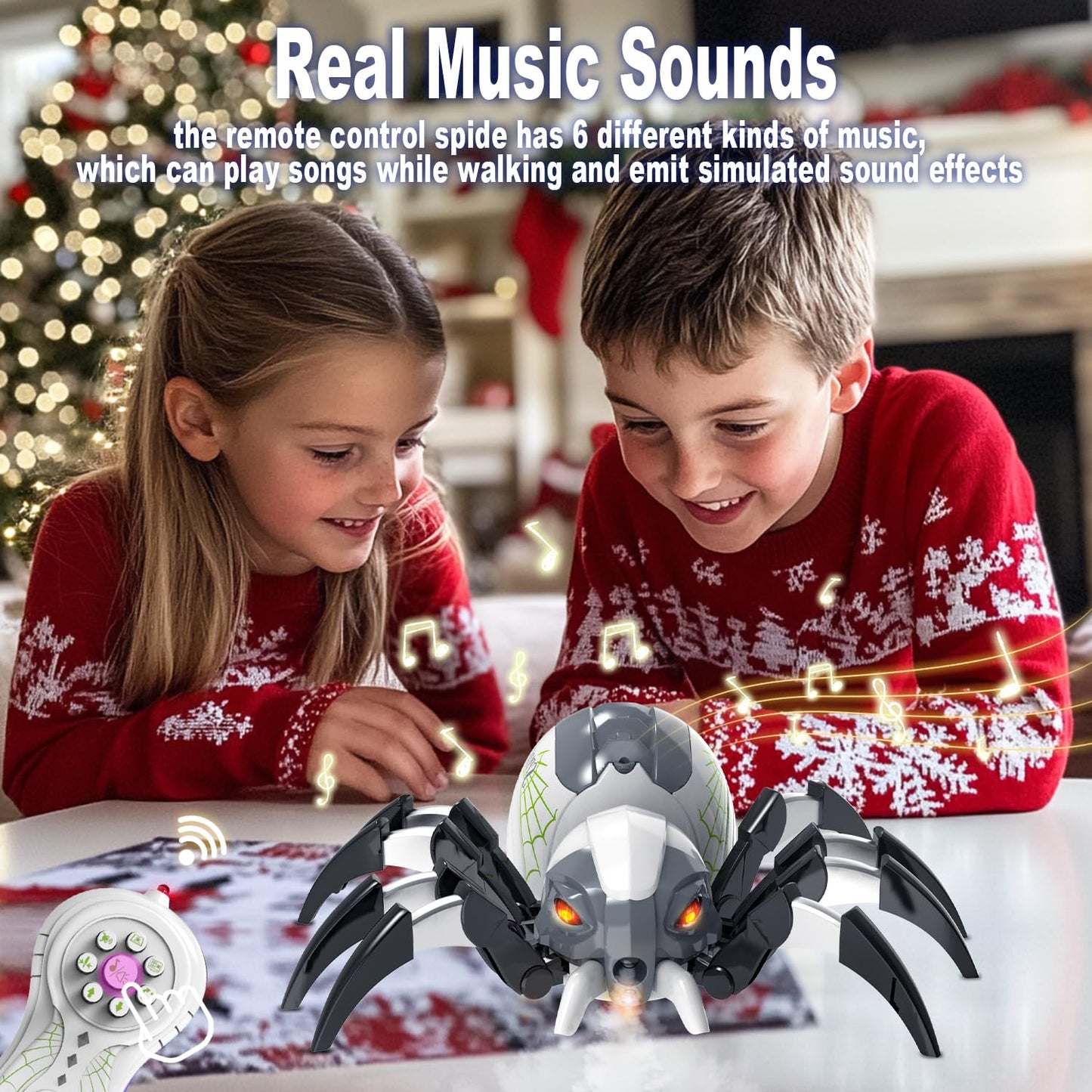 DEERC Remote Control Spider Robot Toy for Kids