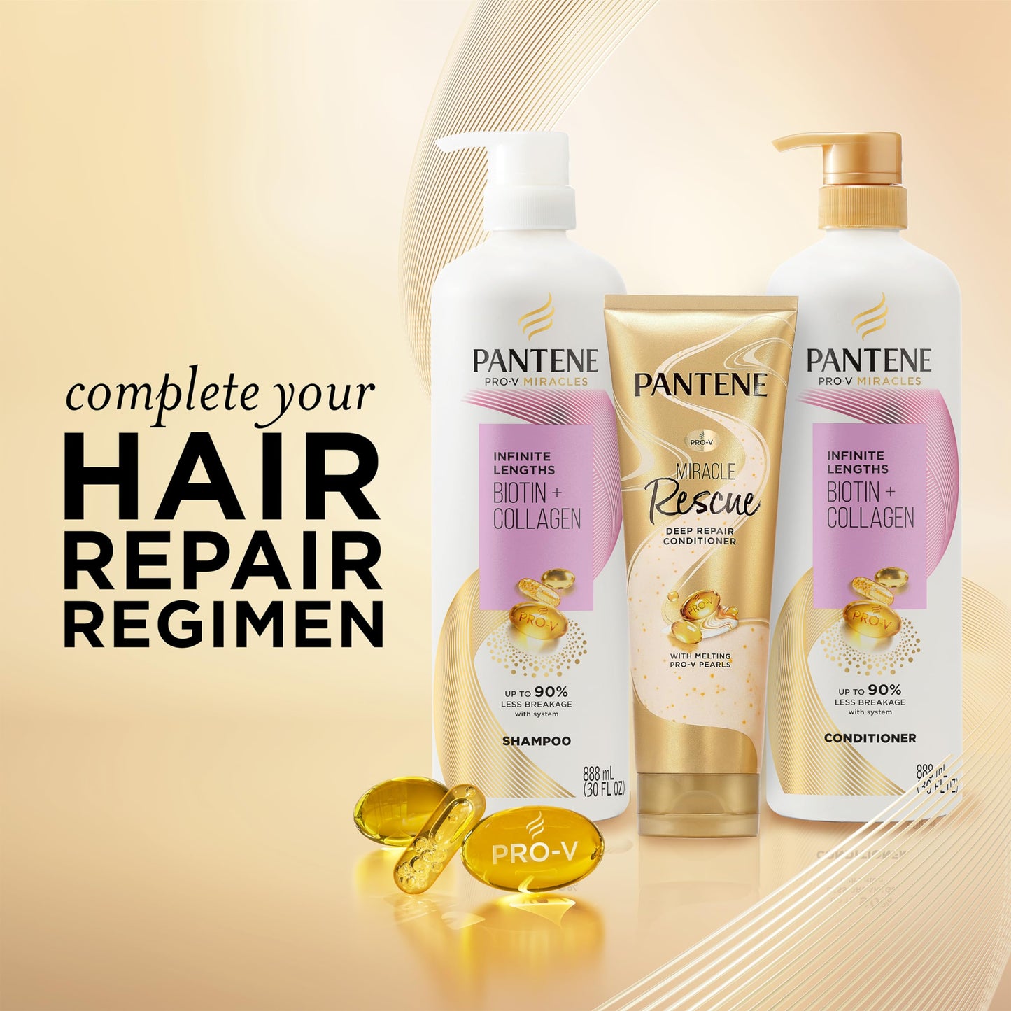 Pantene Conditioner with Biotin & Collagen, 30 Fl Oz