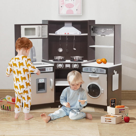 Kids Corner Play Kitchen Set with Lights & Sounds