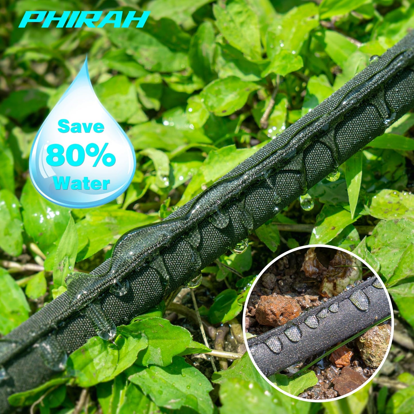 PHIRAH 100FT Drip Irrigation Soaker Hose